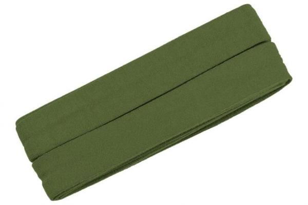 Oaki Doki Jersey Schrägband gefalzt 3m Coupon Khaki